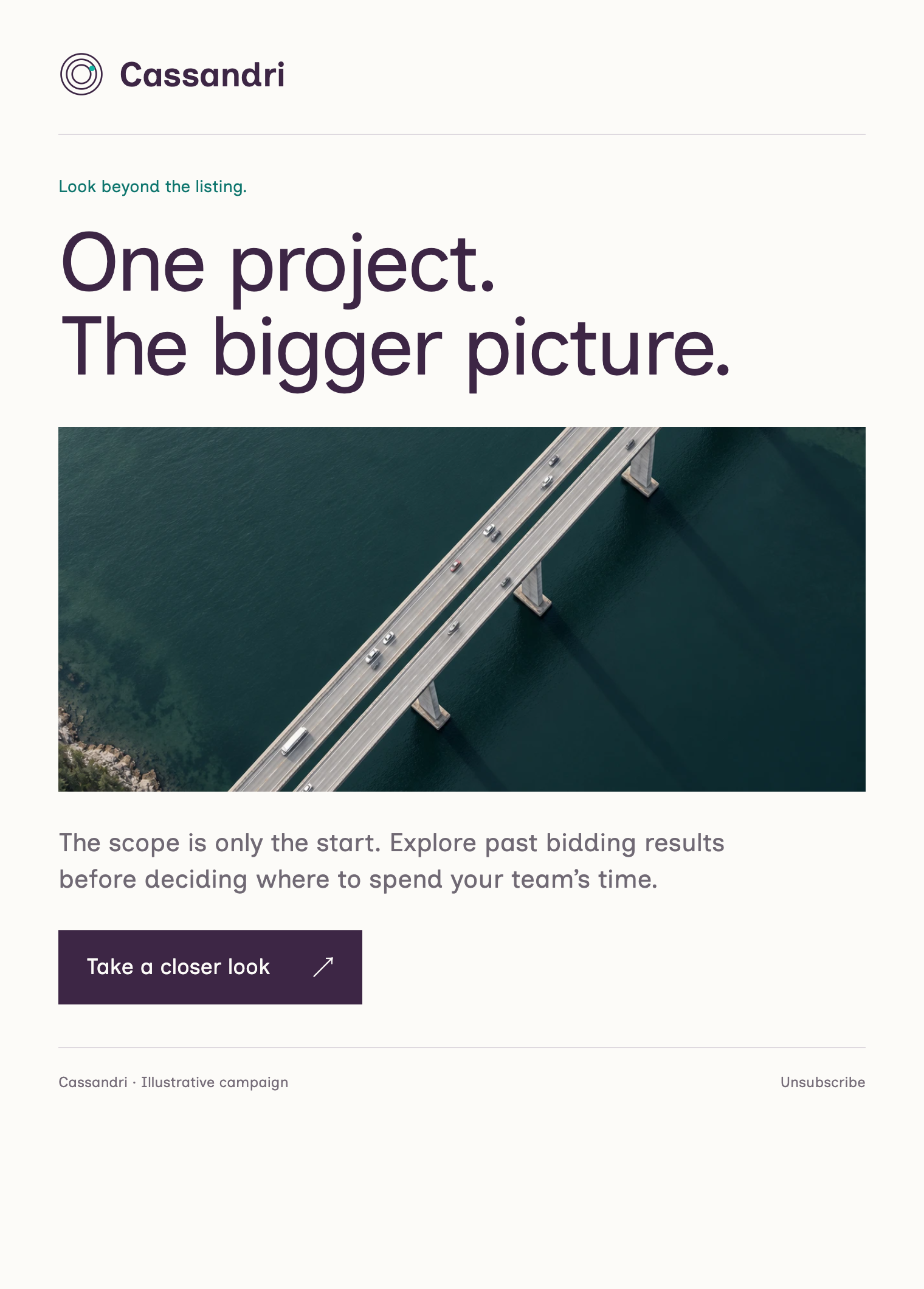 Cassandri marketing email concept