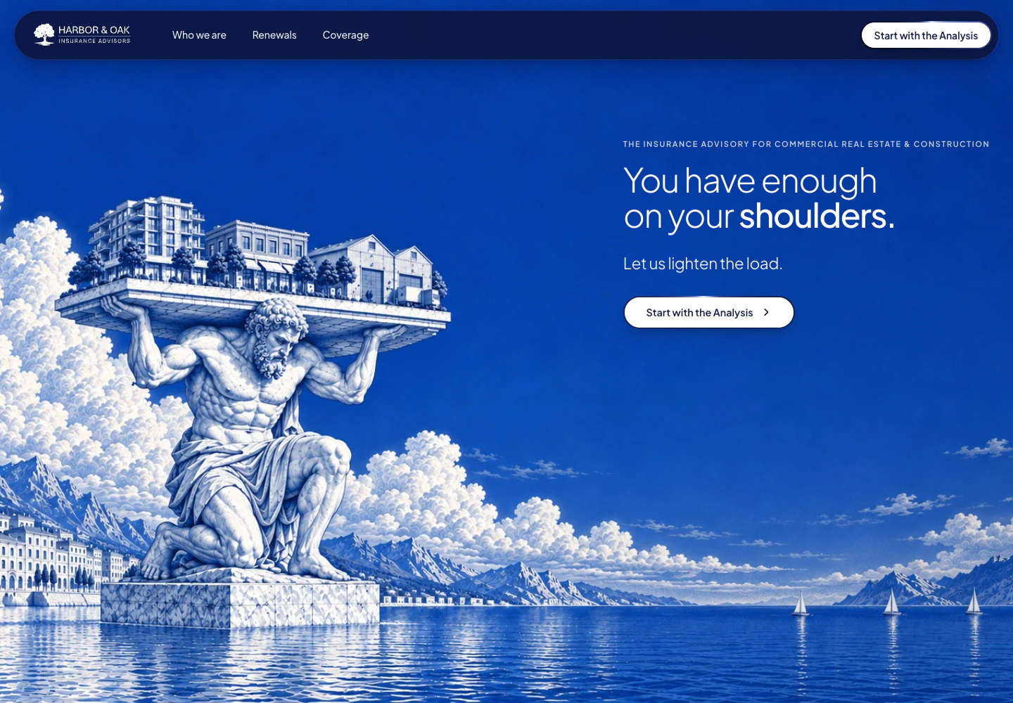 Harbor and Oak homepage